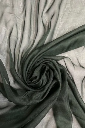 Forest Green Silk Chiffon