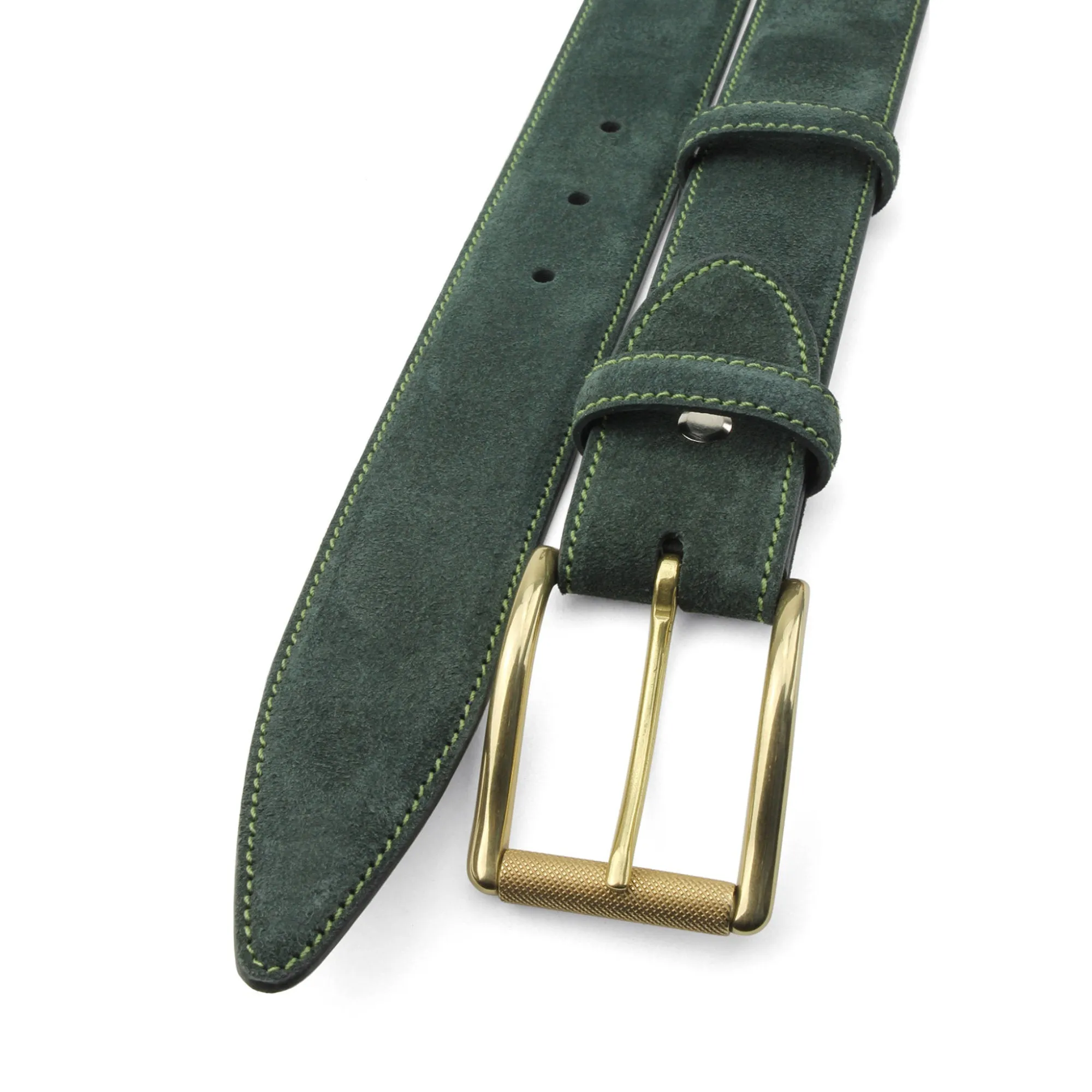 Forest Green Suede Roller Belt