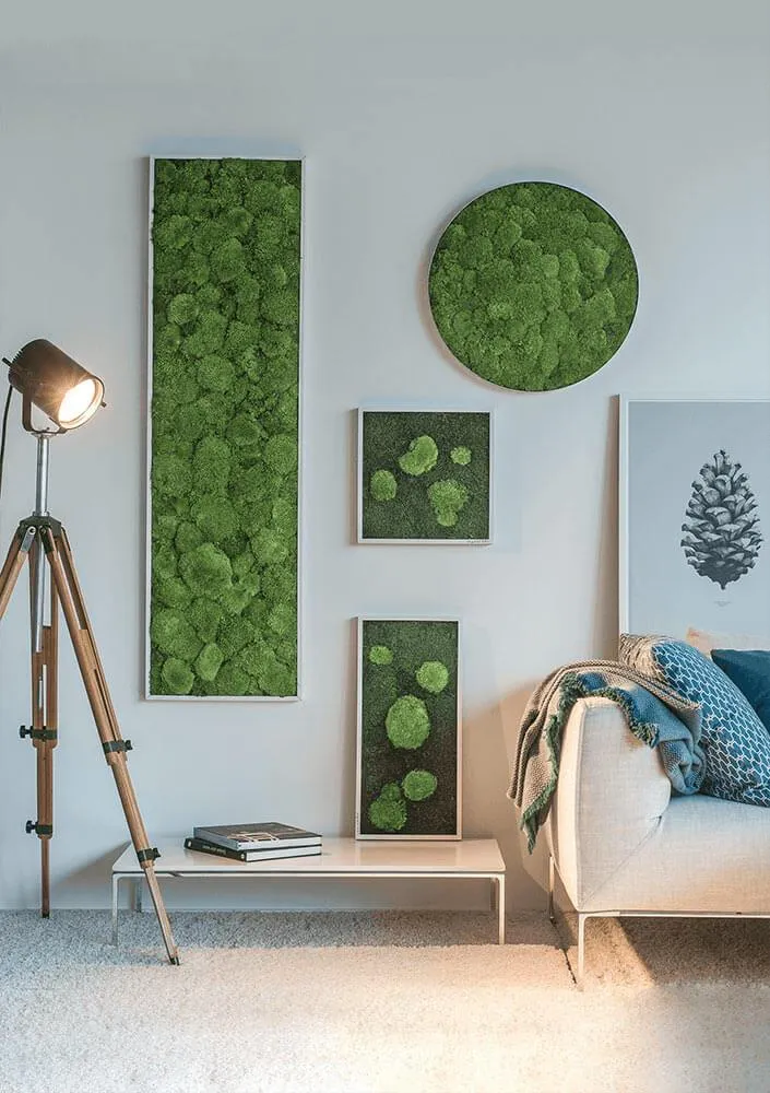 Forest Square Moss Wall Art (35cm)