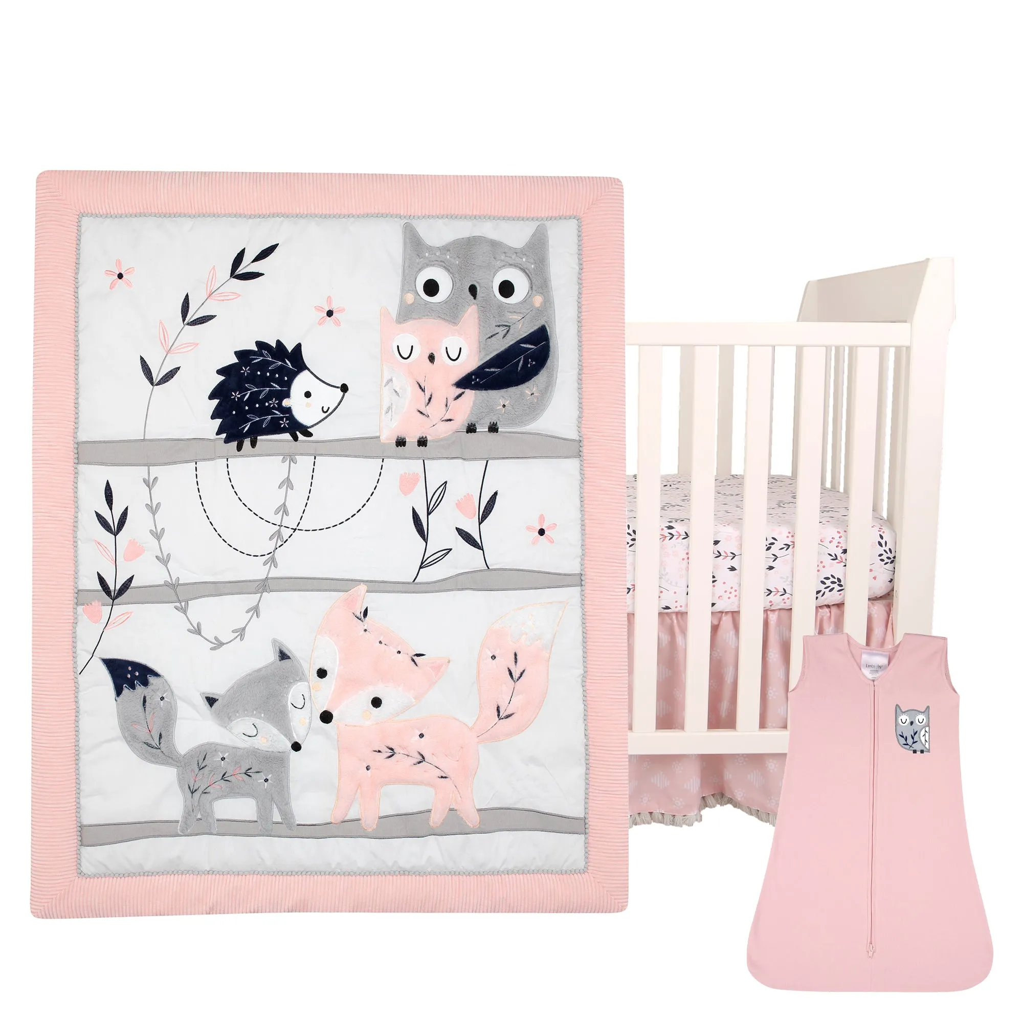 Forever Friends 4-Piece Nursery Crib Baby Bedding Set