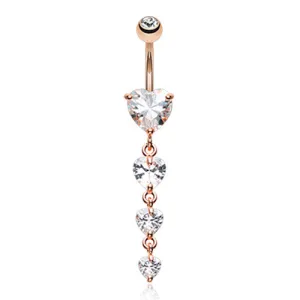 Forever Yours Belly Piercing with Rose Gold Plating