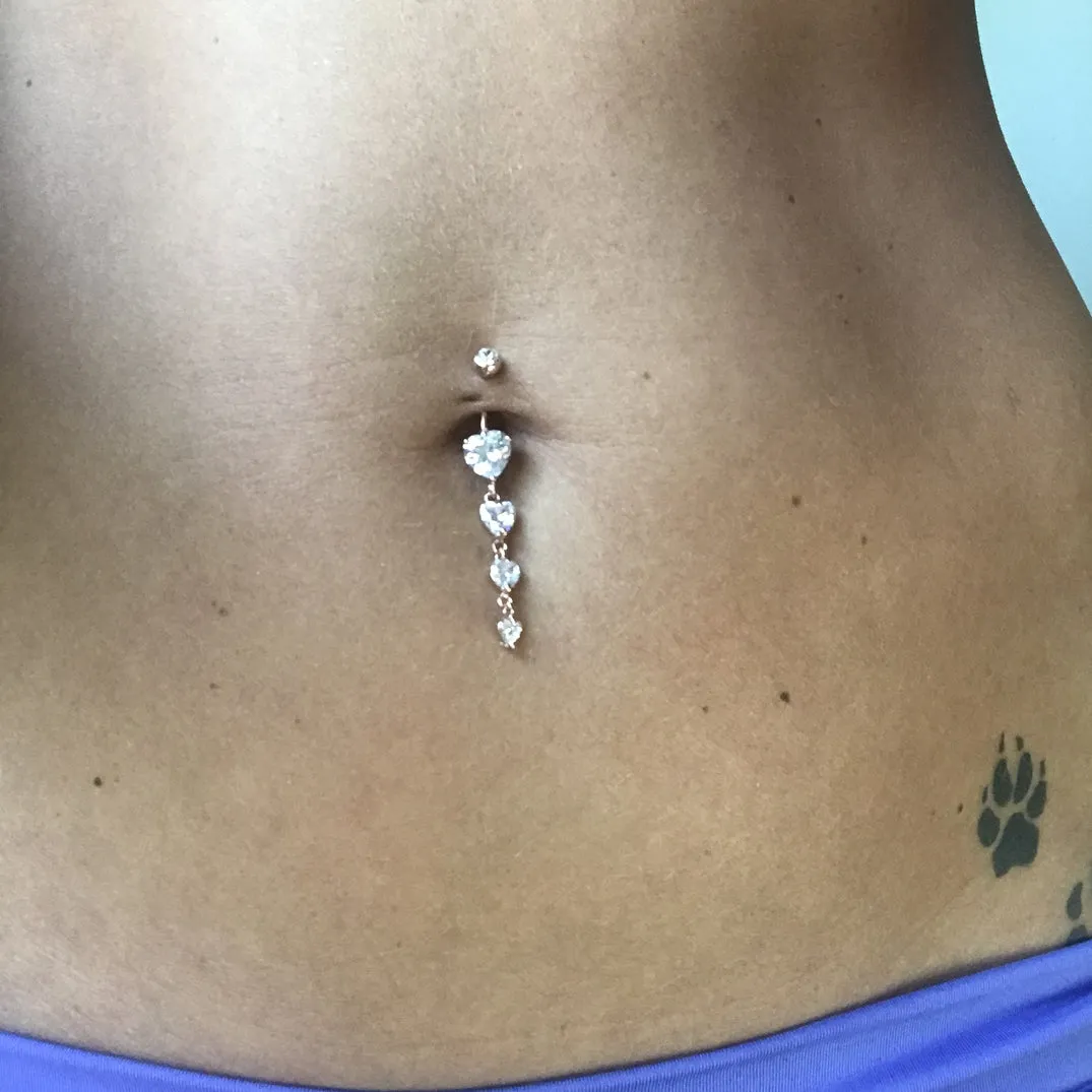 Forever Yours Belly Piercing with Rose Gold Plating