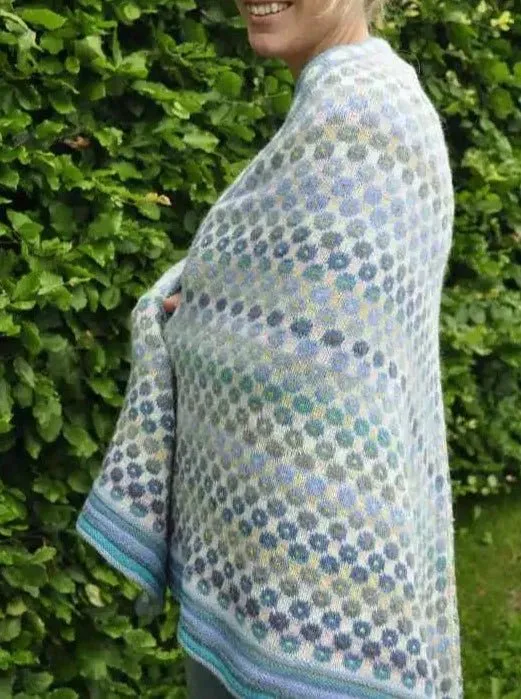 Forget me not shawl by Ruth Sørensen, knitting pattern