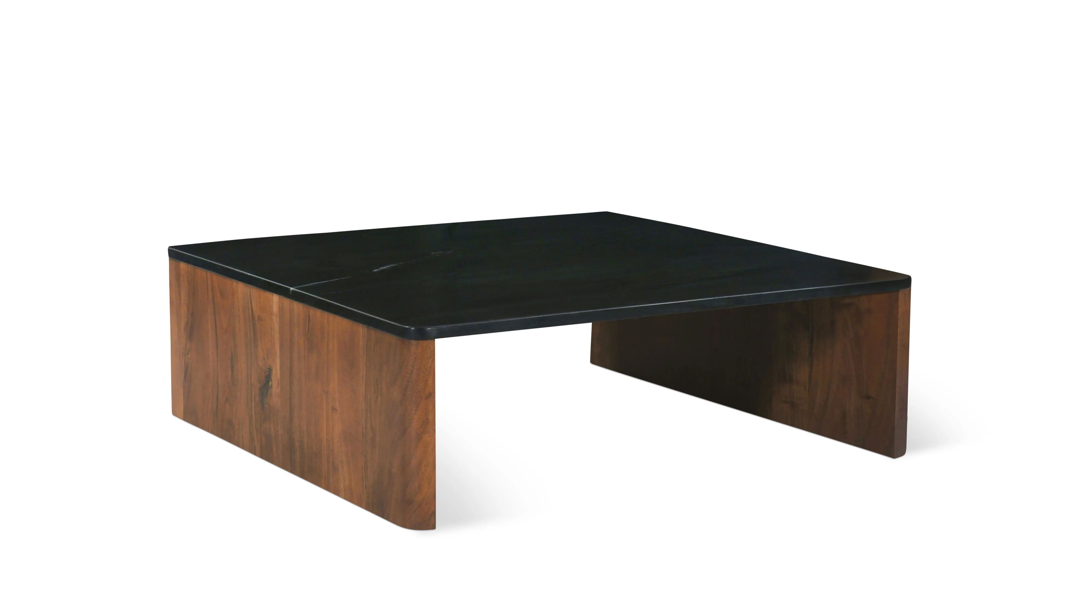 Form Marble Coffee Table, American Walnut