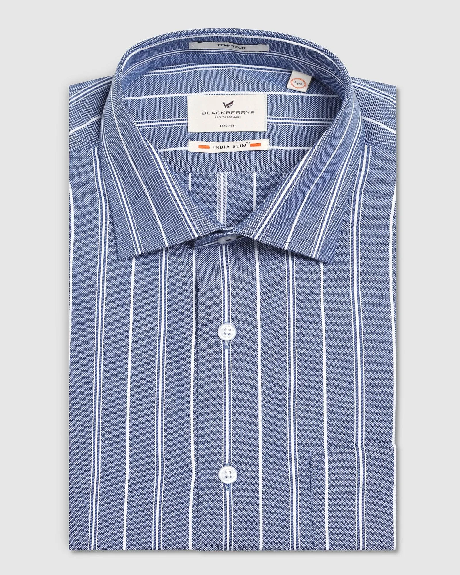 Formal Blue Stripe Shirt - Miller