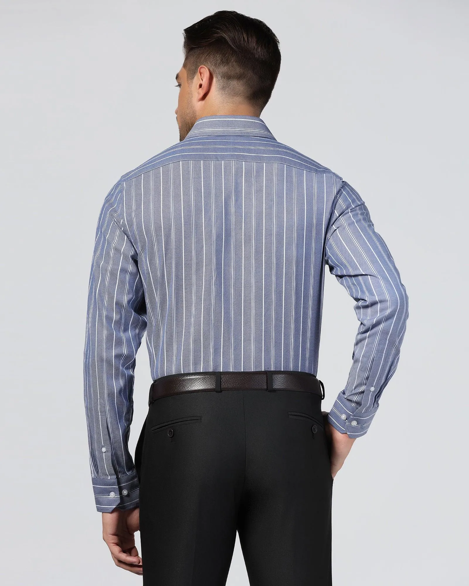 Formal Blue Stripe Shirt - Miller