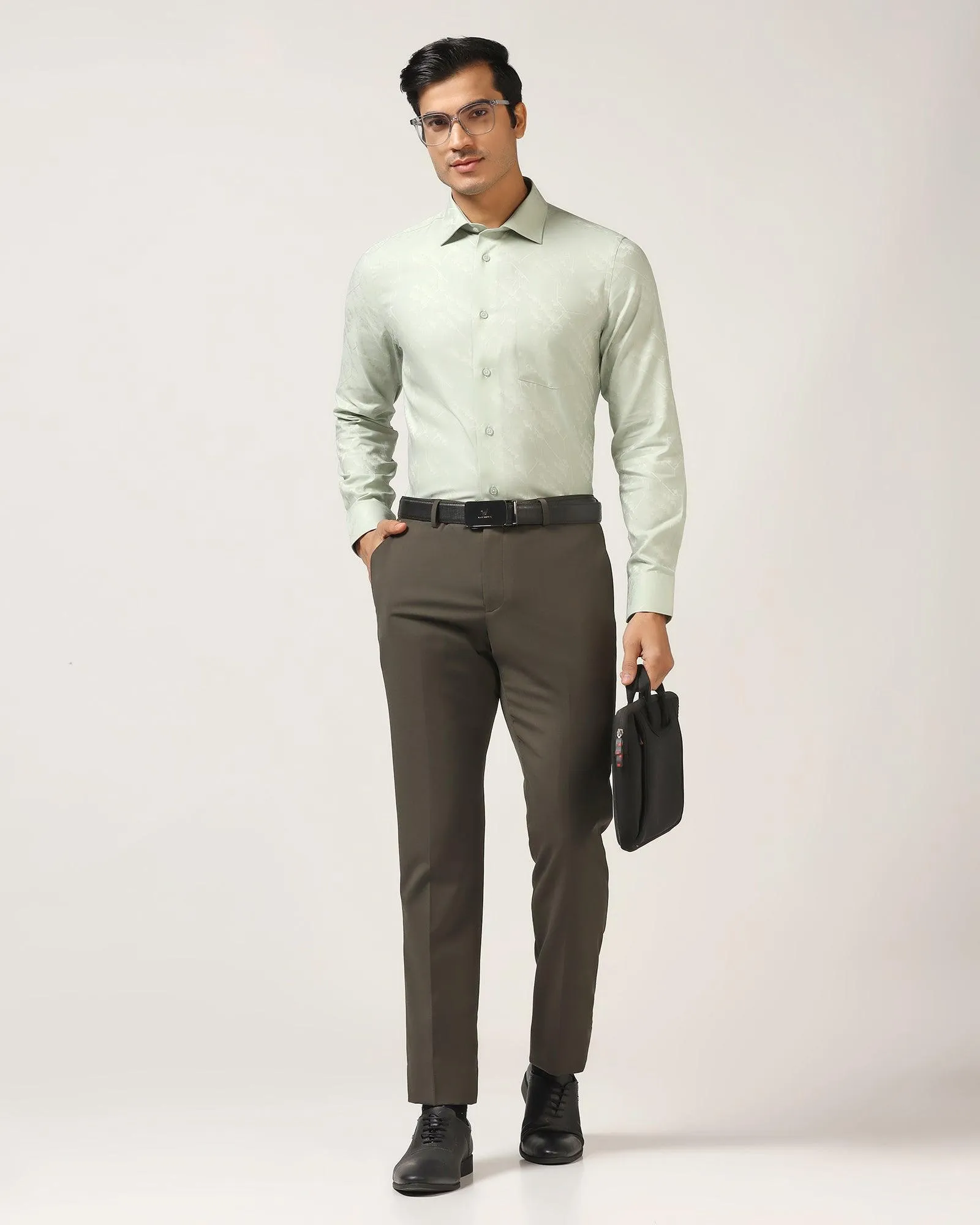 Formal Green Printed Shirt - Chuck