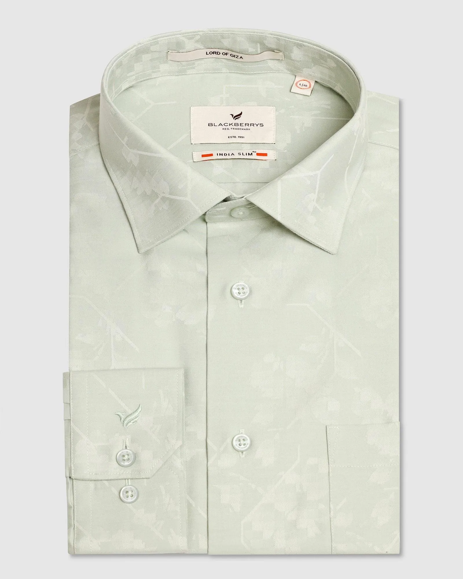 Formal Green Printed Shirt - Chuck