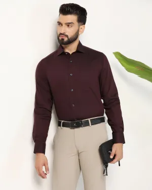 Formal Maroon Textured Shirt - Lucas