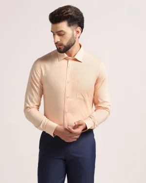 Formal Peach Printed Shirt - Ovians