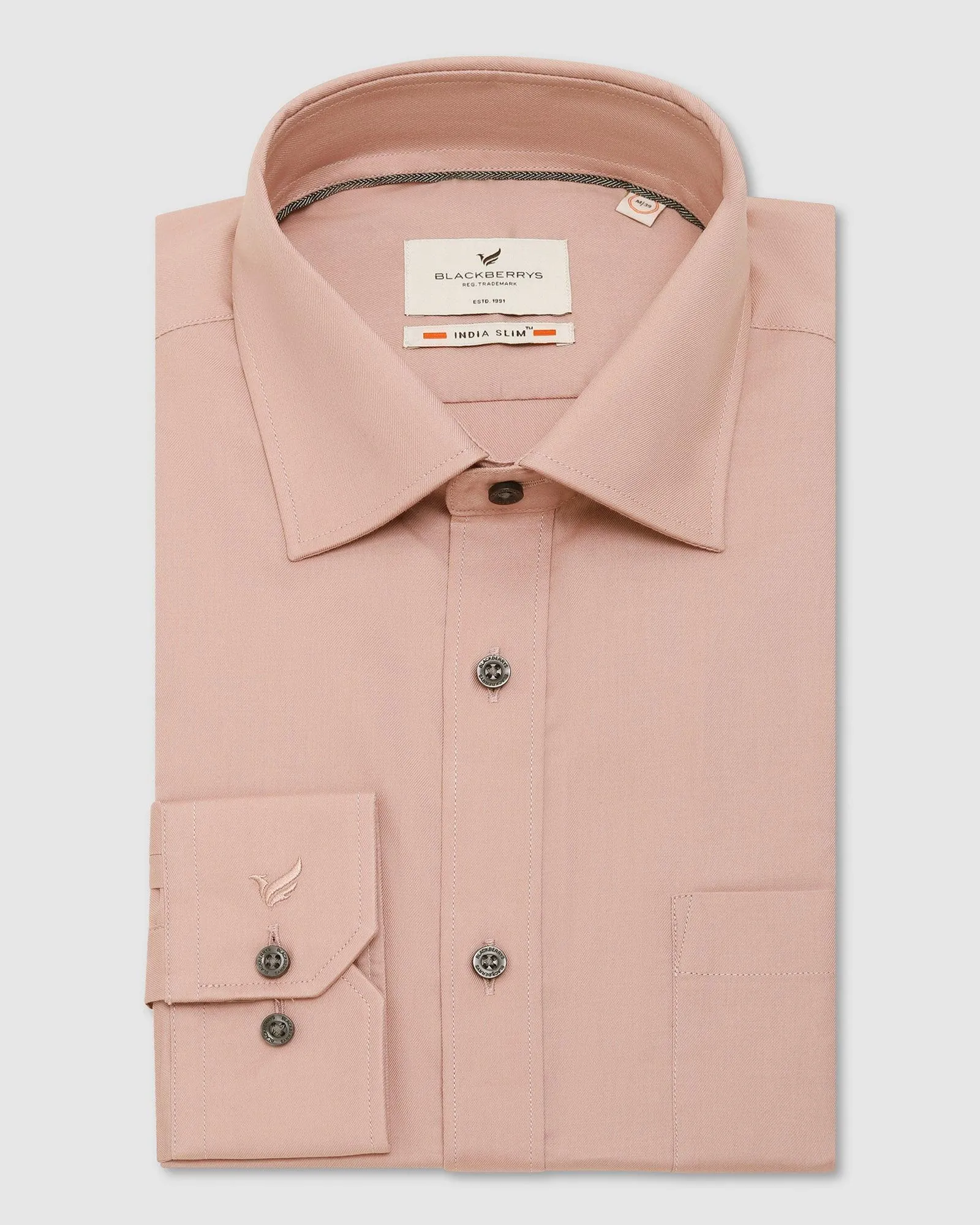 Formal Pink Solid Shirt - Vetro