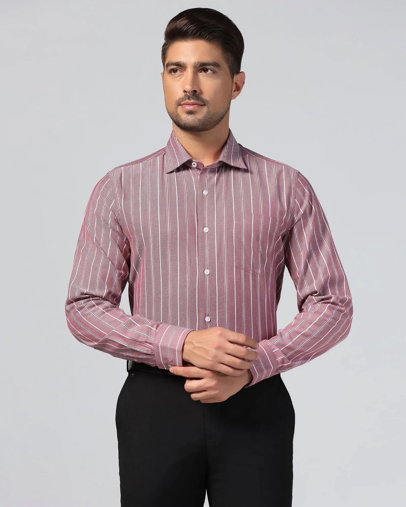 Formal Red Stripe Shirt - Miller