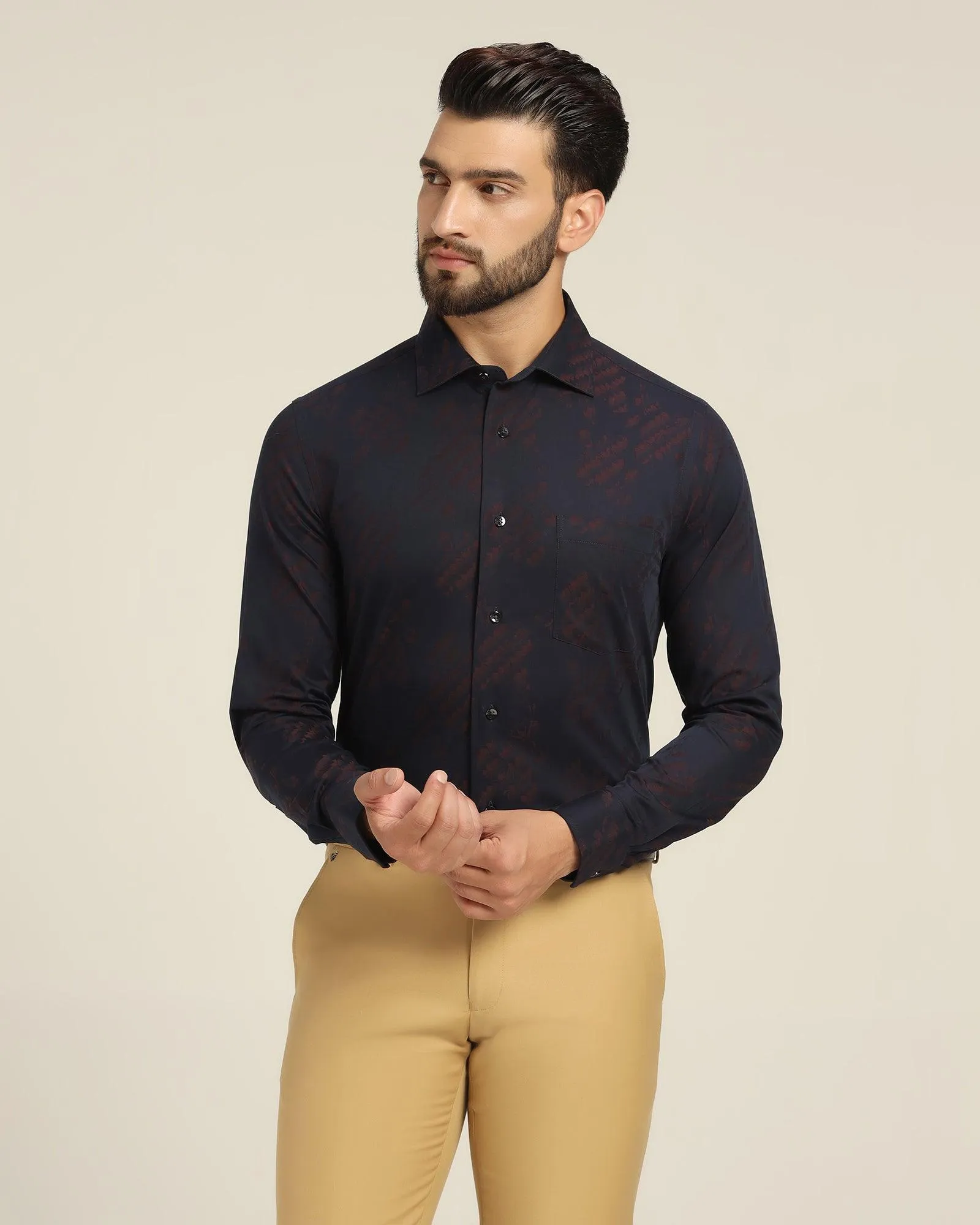 Formal Rust Printed Shirt - Drako