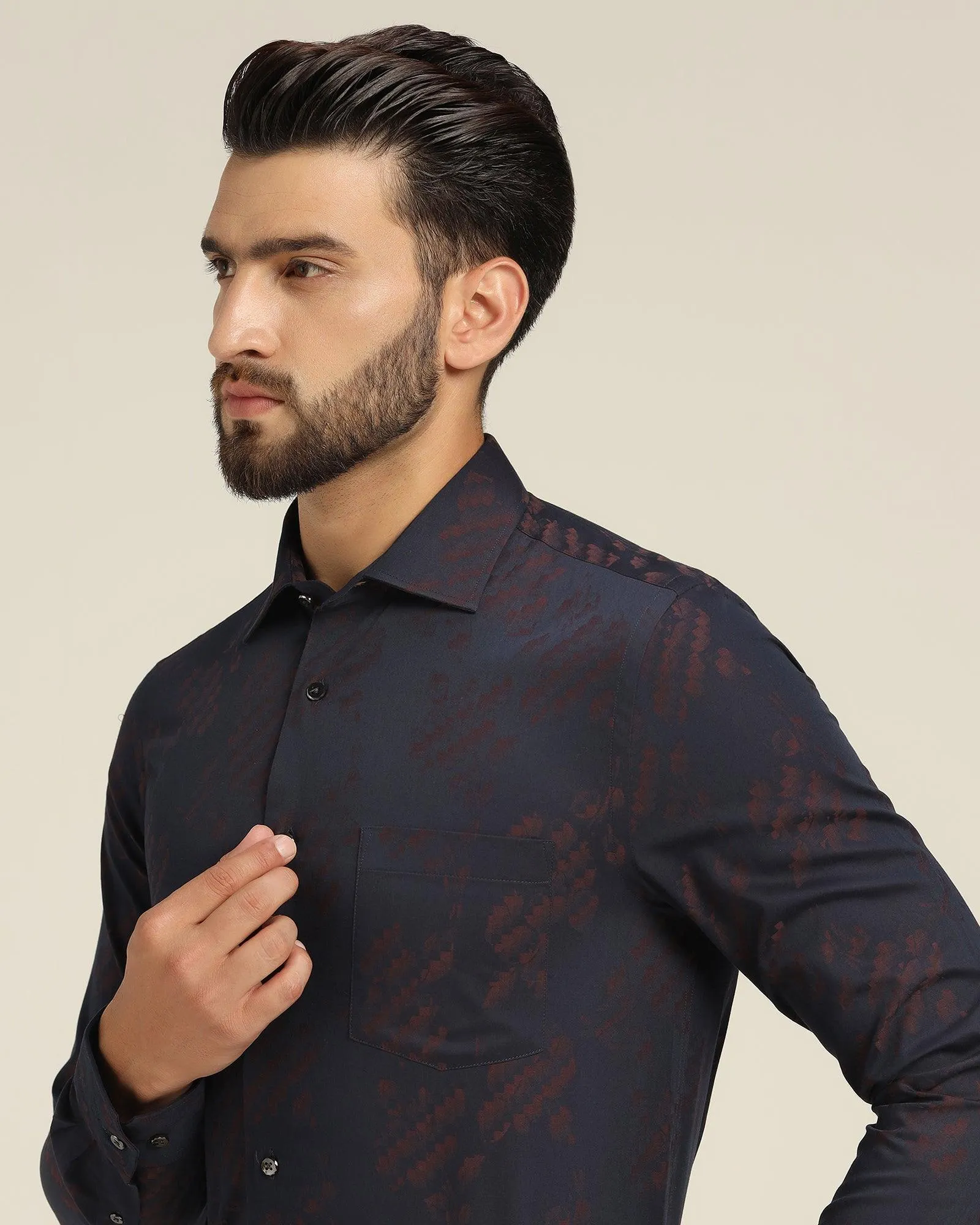 Formal Rust Printed Shirt - Drako