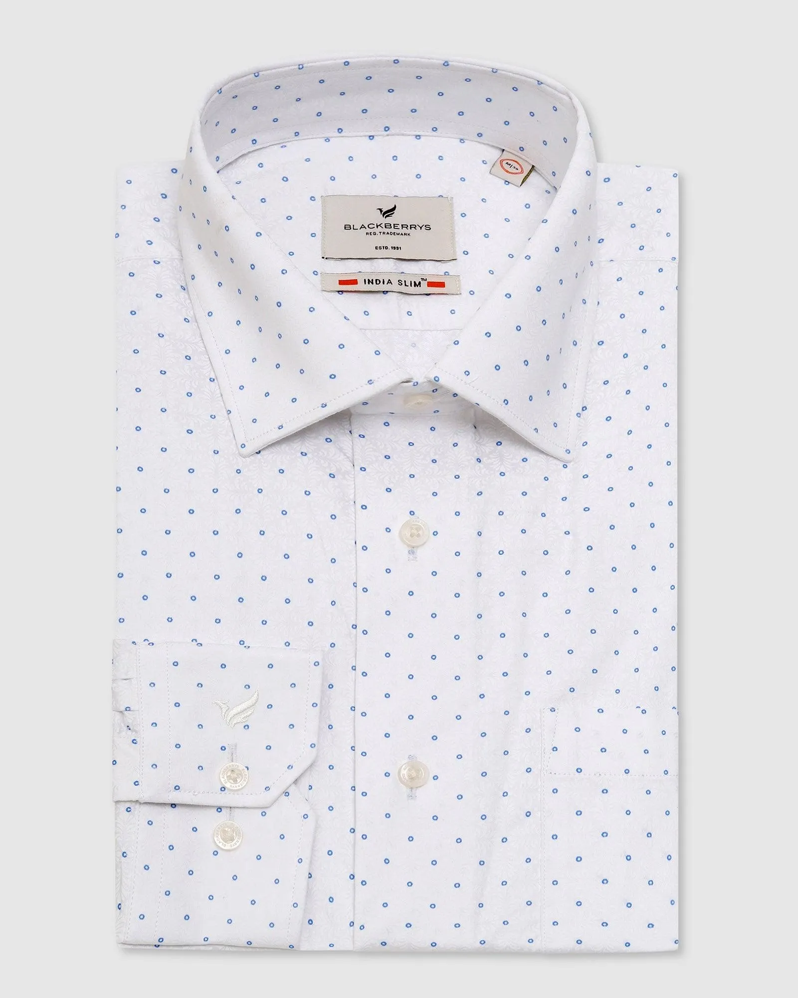 Formal White Printed Shirt - Paris