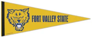 Fort Valley State Wildcats Official NCAA Team Logo Premium Felt Pennant - Wincraft Inc.