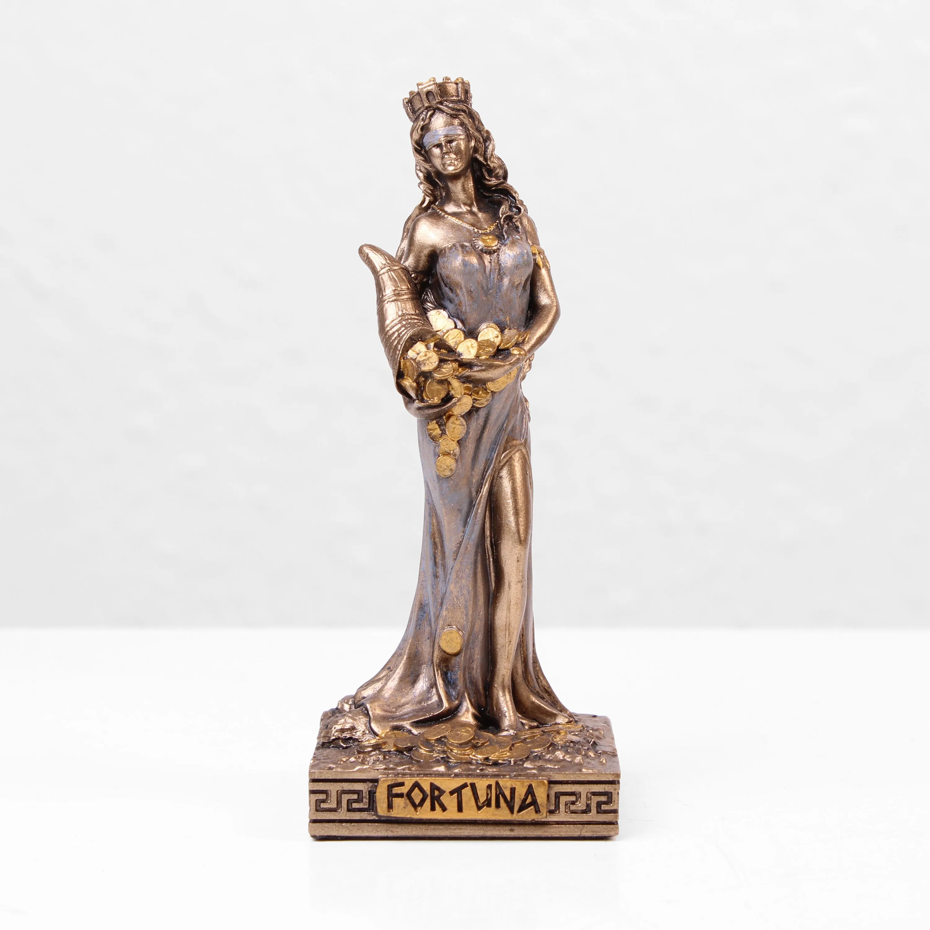 Fortuna Greek Goddess Statue (Cold Cast Bronze Sculpture)