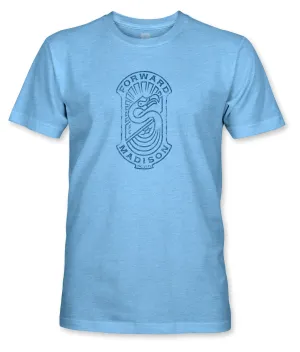 Forward Madison FC Mono Badge Vintage Triblend T-Shirt - Sky Blue