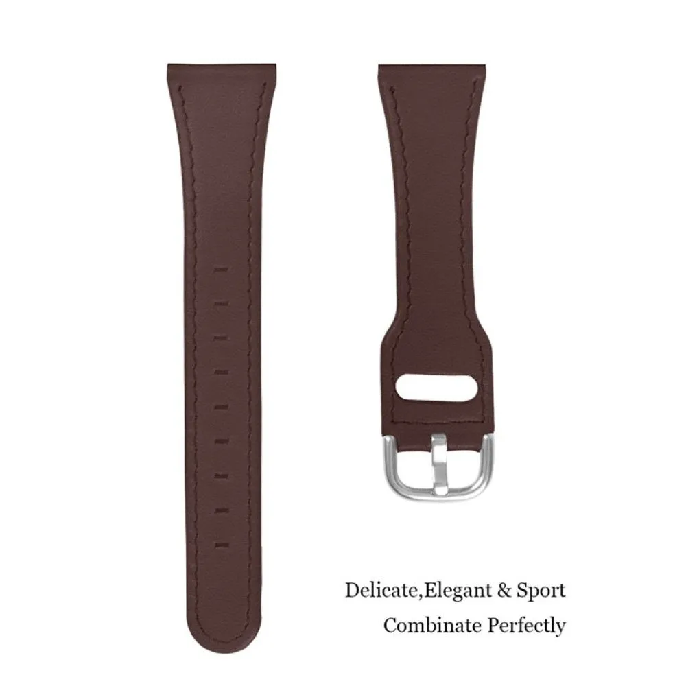 Fossil Gen 5 Garrett HR / Carlyle HR cowhide leather watch strap - Chocolate