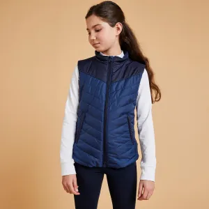 Fouganza children's riding vest, blue