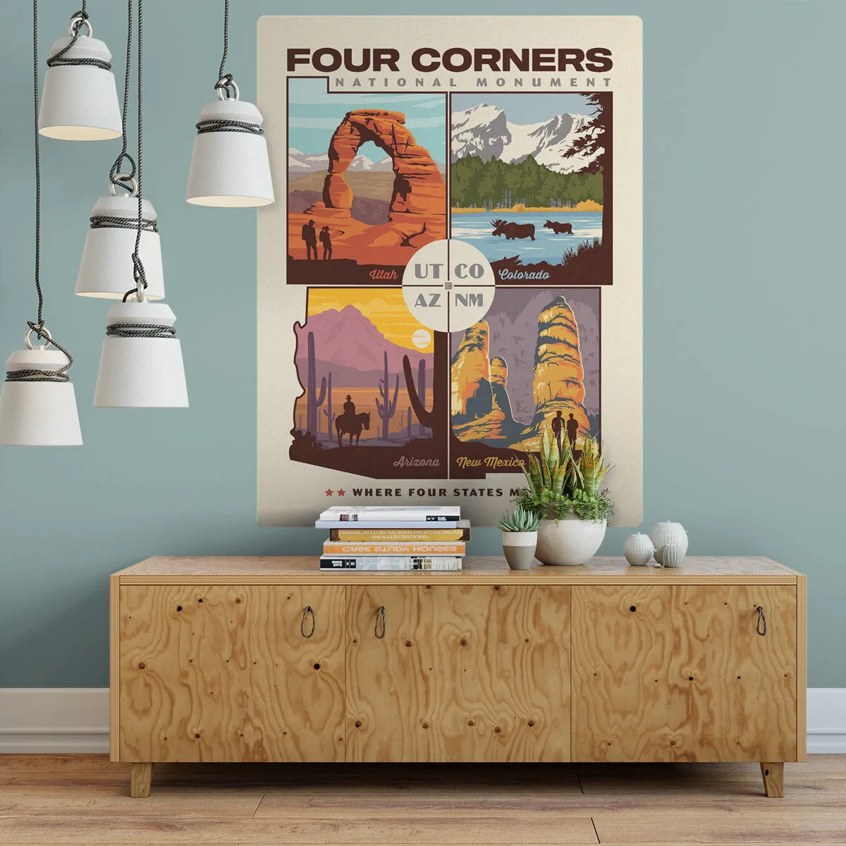 Four Corners Monument UT CO AZ NM Decal