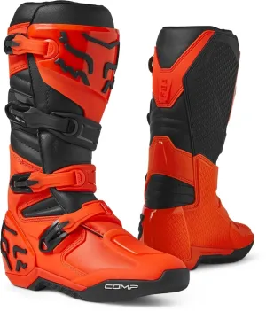 FOX Comp Motocross Boots, Red/Yellow