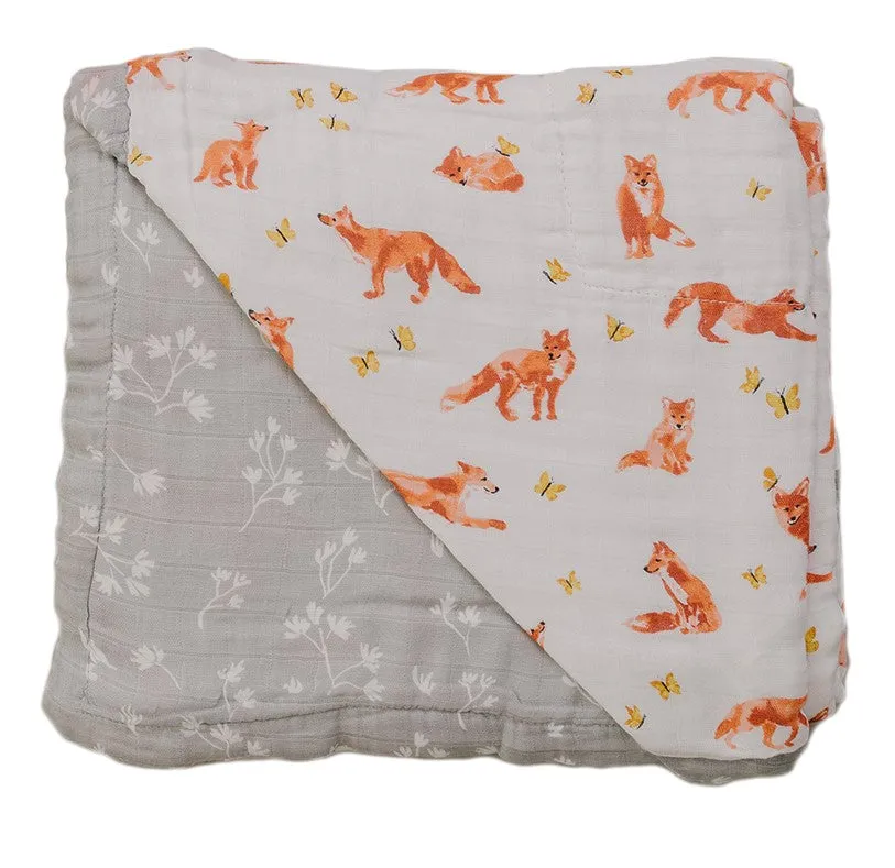 Fox Tales   Prairie Oh So Soft Muslin Super Snuggle Blanket