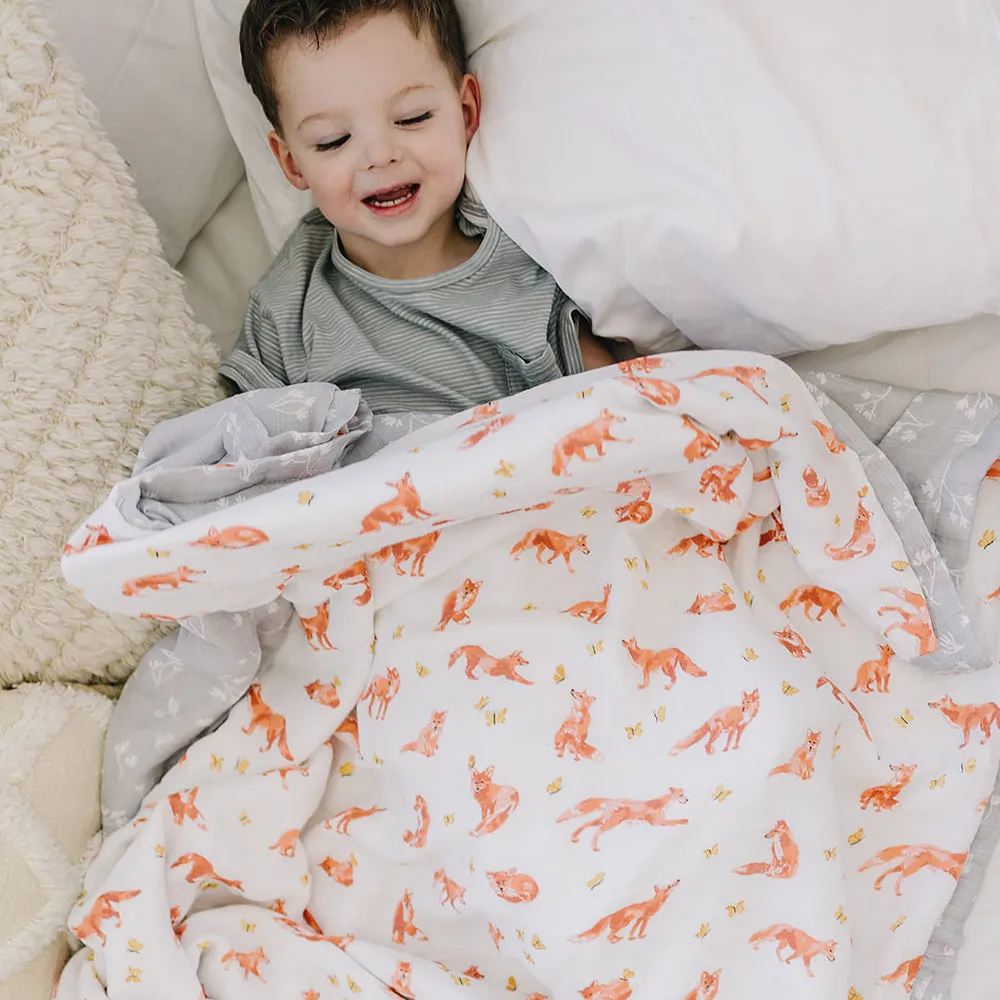 Fox Tales   Prairie Oh So Soft Muslin Super Snuggle Blanket