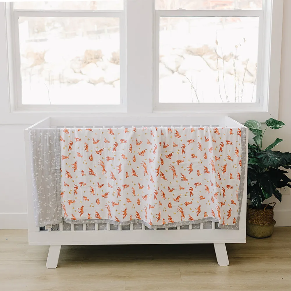 Fox Tales   Prairie Oh So Soft Muslin Super Snuggle Blanket