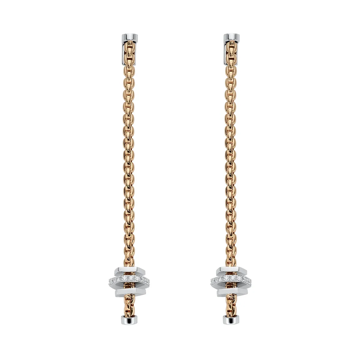 FP Eka 18ct Rose Gold .3ct Diamond Drop Earrings