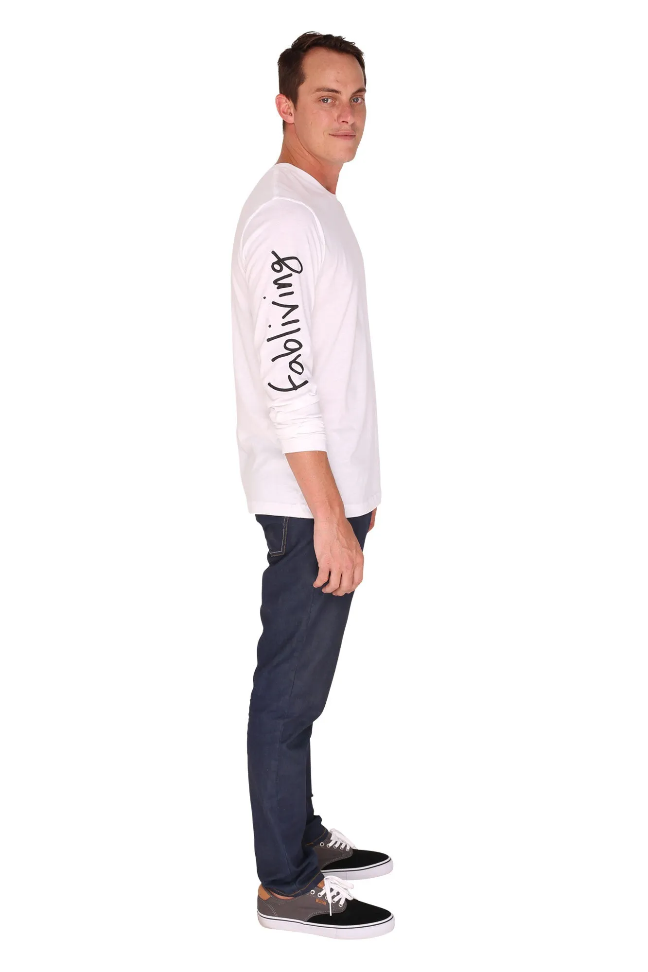 FP fabliving cotton long sleeve tee (white/black)