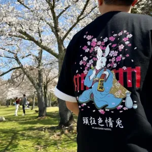 FR2 Fxxking Rabbits Japan Sakura Embroidery Tee Black