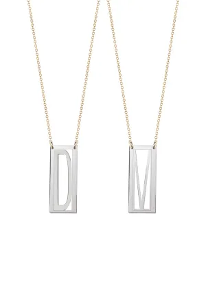 Frame Initial Necklace