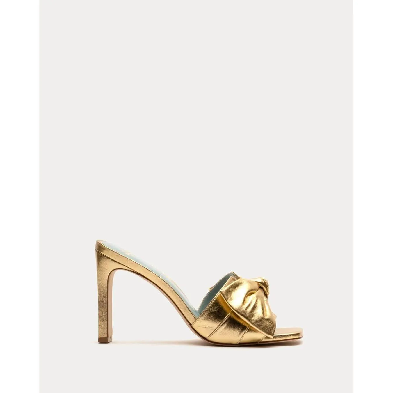 Frances Valentine Hilary Heel Metallic Leather Gold