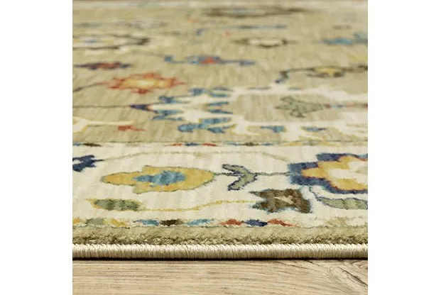 Francesca FR04E Beige/Multi Rug