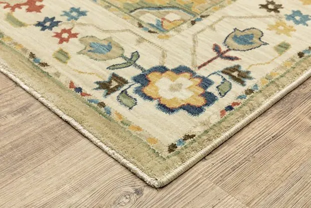 Francesca FR04E Beige/Multi Rug