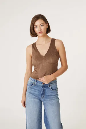 Francis Faux Suede Top