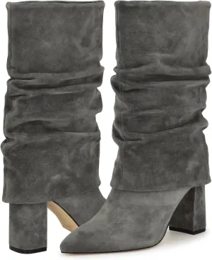 Francis Nine West Boots, Dark Gray Suede