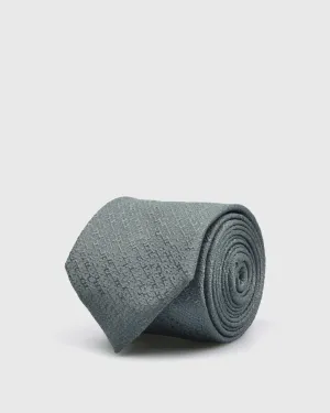 FRANCKINO SARTORIA SS22FS-16 TIPPED 3F CHARCOAL SILK TIE