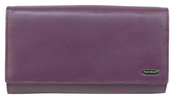 Franco Bonini - 4206 Classic Flap over ladies leather wallet - Purple