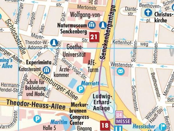 Frankfurt (8th Edition) City Map by Borch Map (2012)