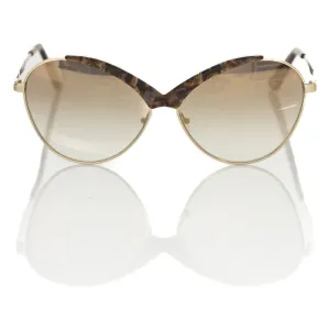 Frankie Morello Beige Metallic Women Sunglass