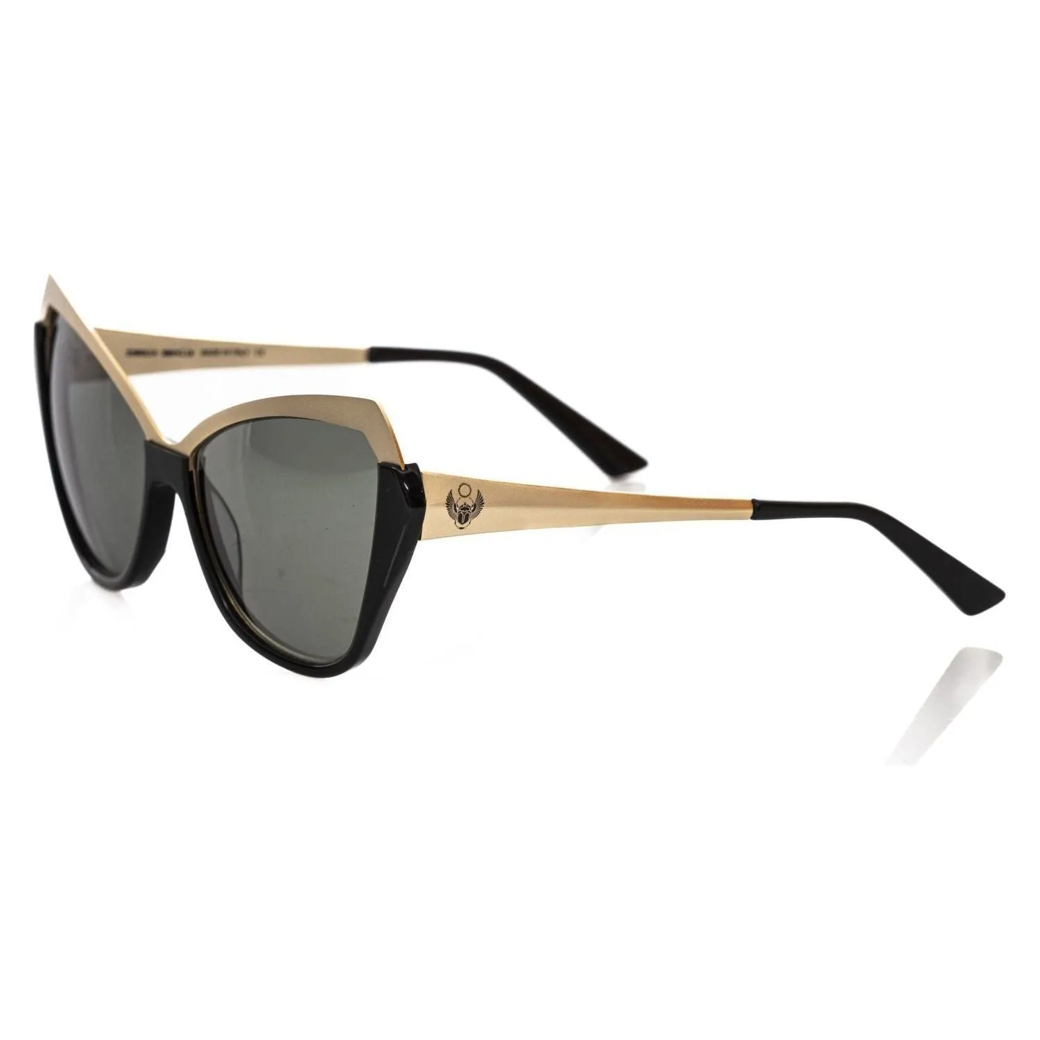 Frankie Morello Black Acetate Women Sunglasses