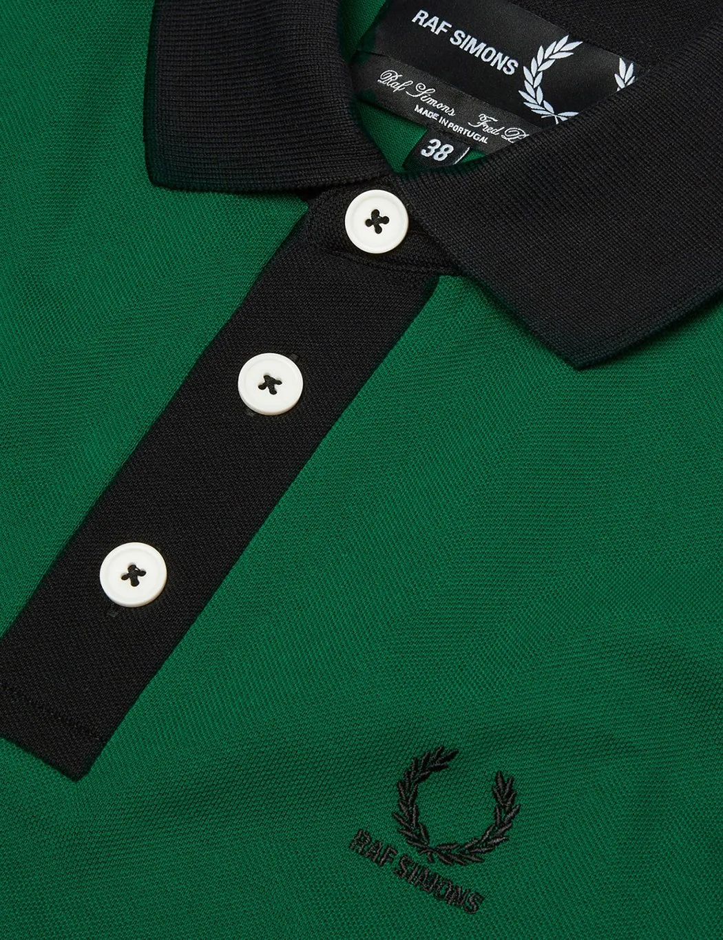 Fred Perry x Raf Simons Short Sleeve Pique Shirt - Green