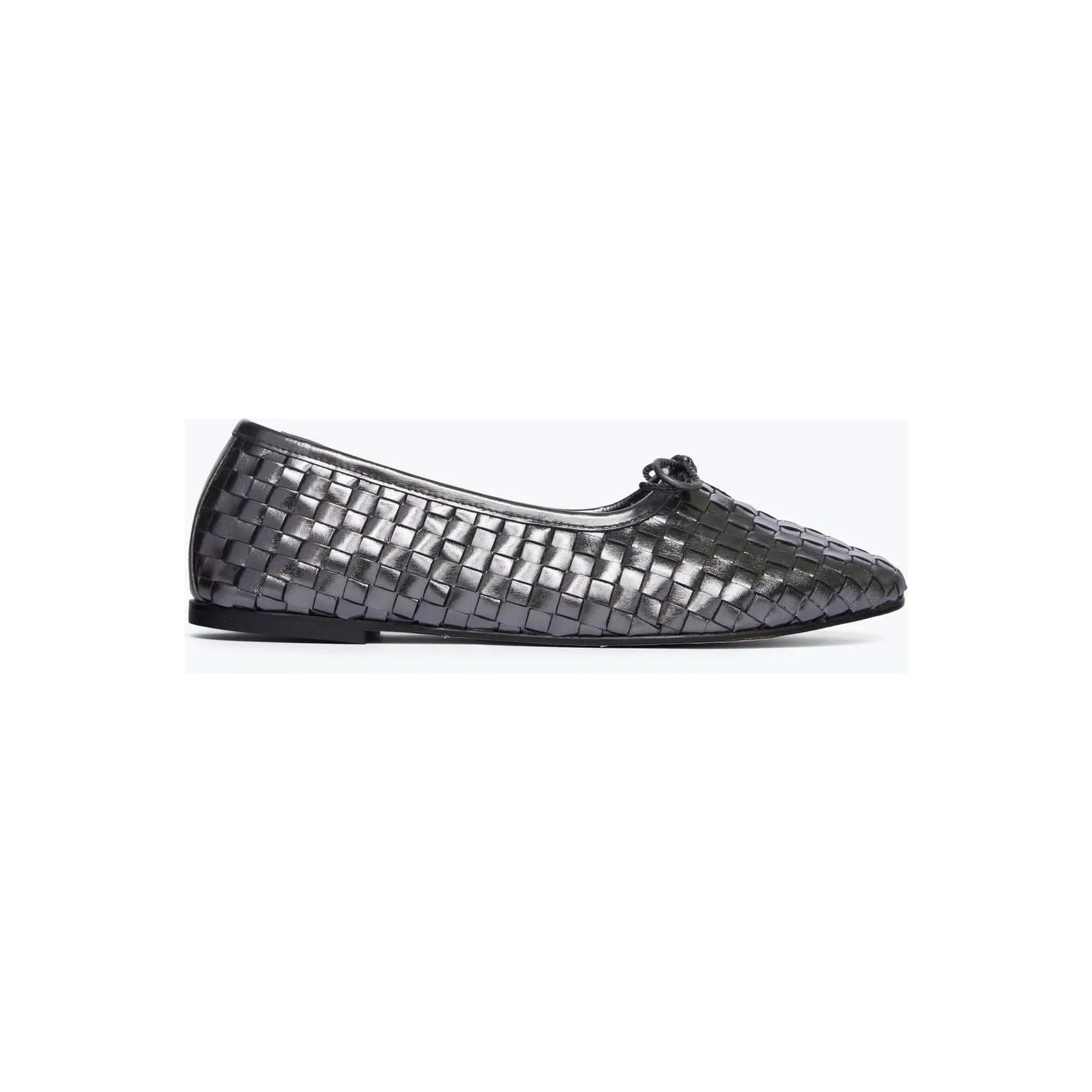 Freda Salvador Roma Round Toe Ballet Flat Gunmetal