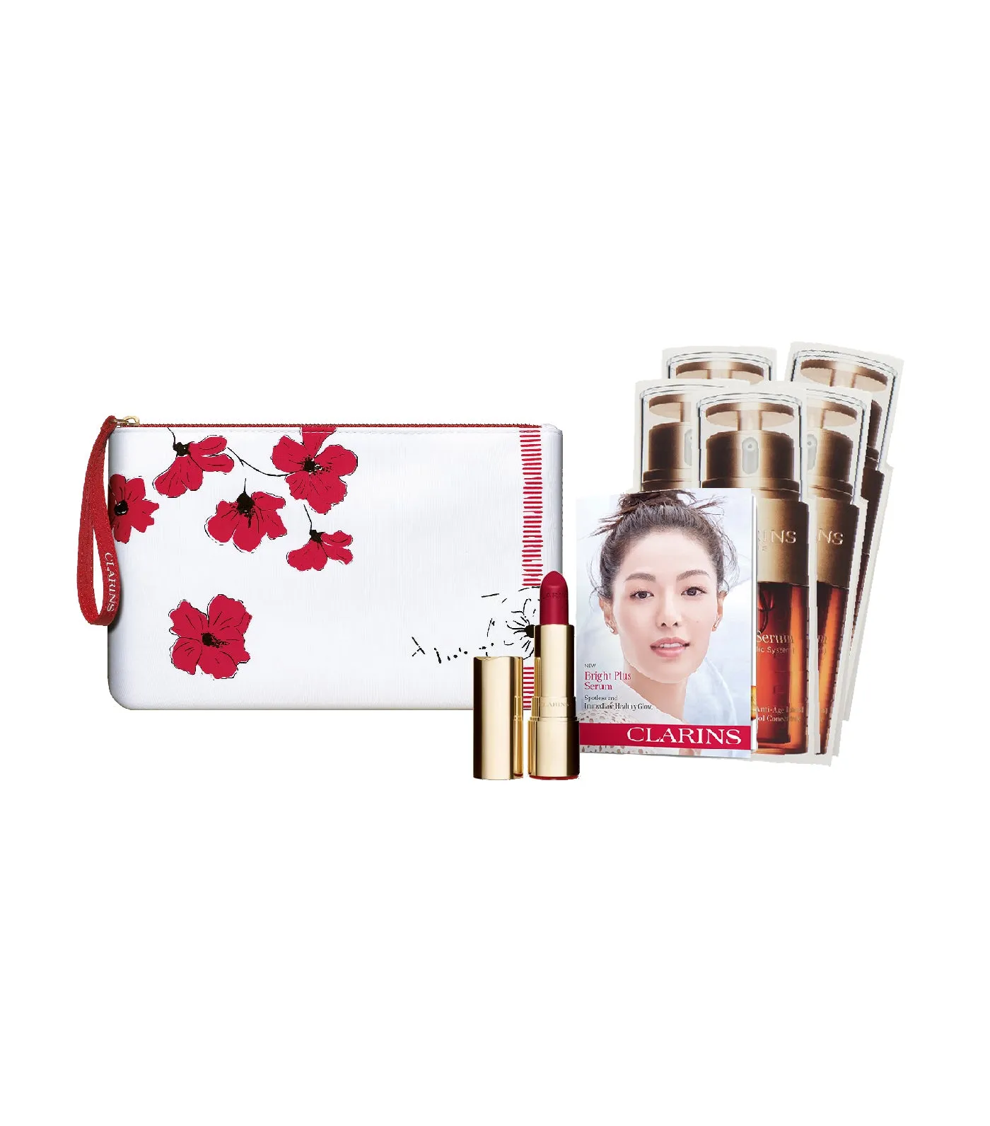 Free 9-Piece Hibiscus Pouch & Joli Rouge Velvet Deep Red Set