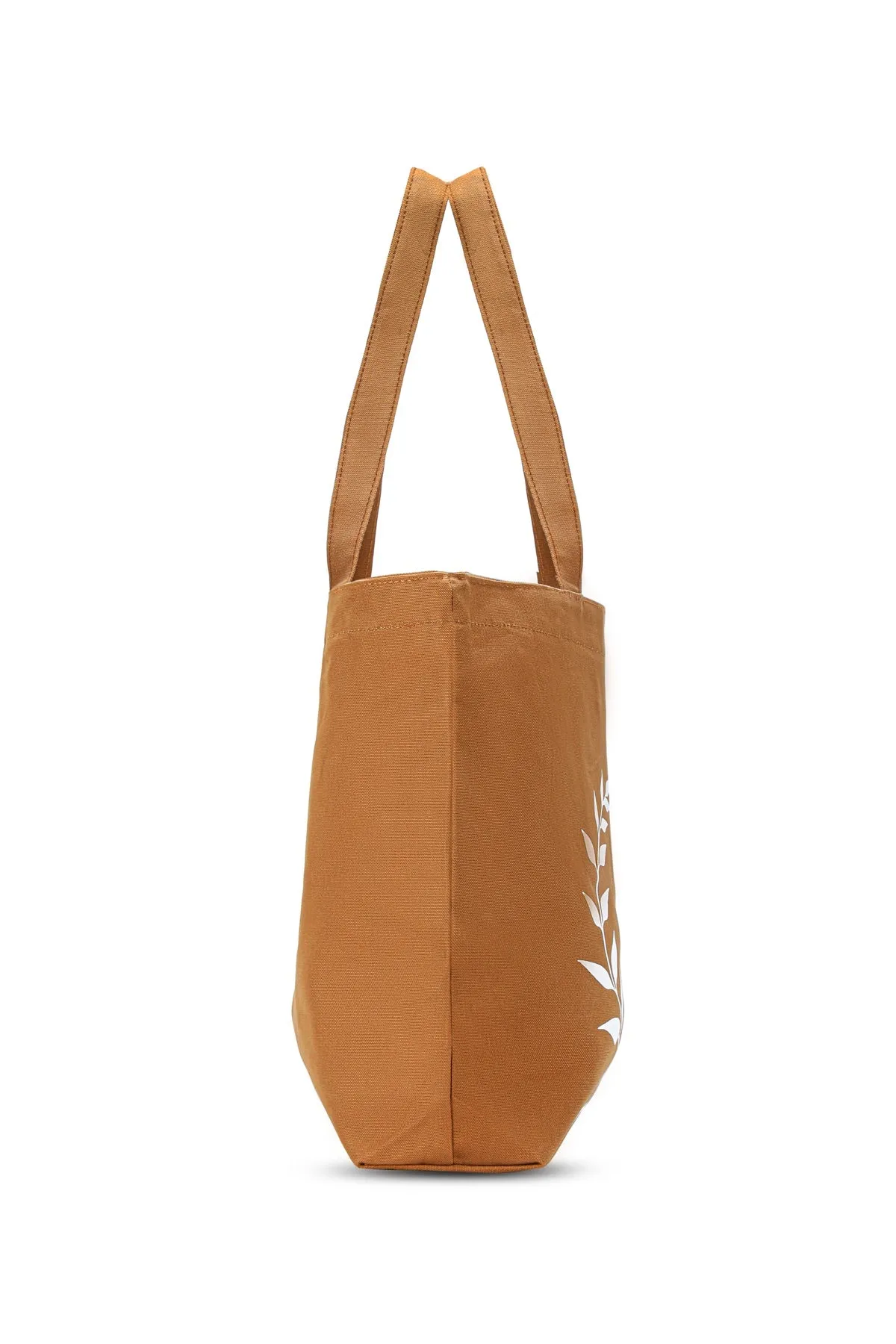 Free and Wild- Premium Cotton Canvas Tote Bag with Zip- Tan