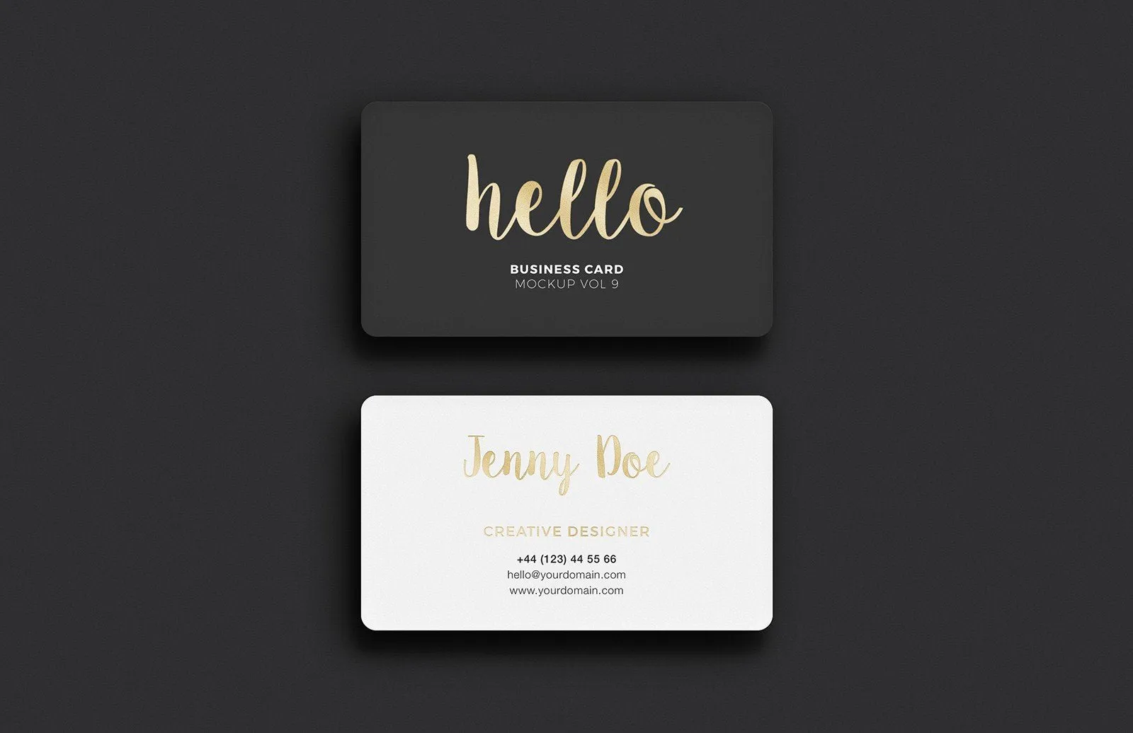 Free Black and White Business Card Versions (Mockup)