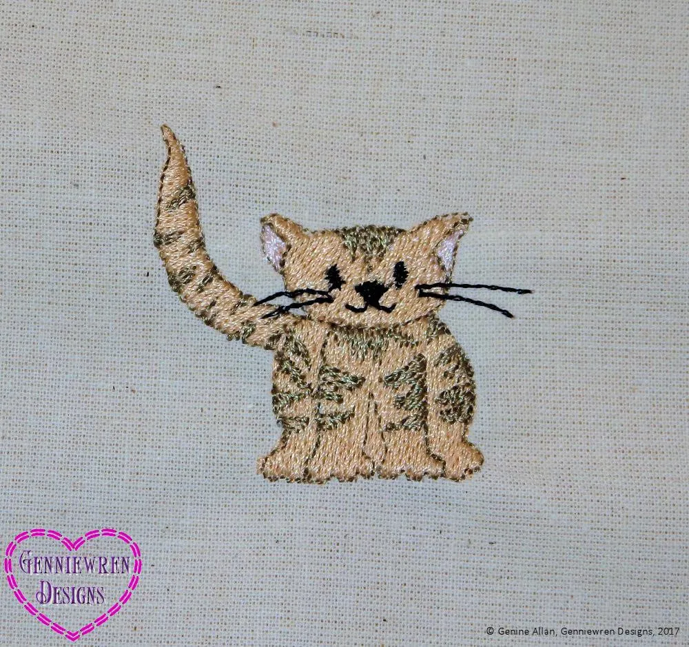 Free Kitten Machine Embroidery Design