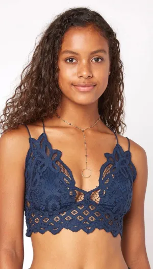 Free People Adella Bralette Navy